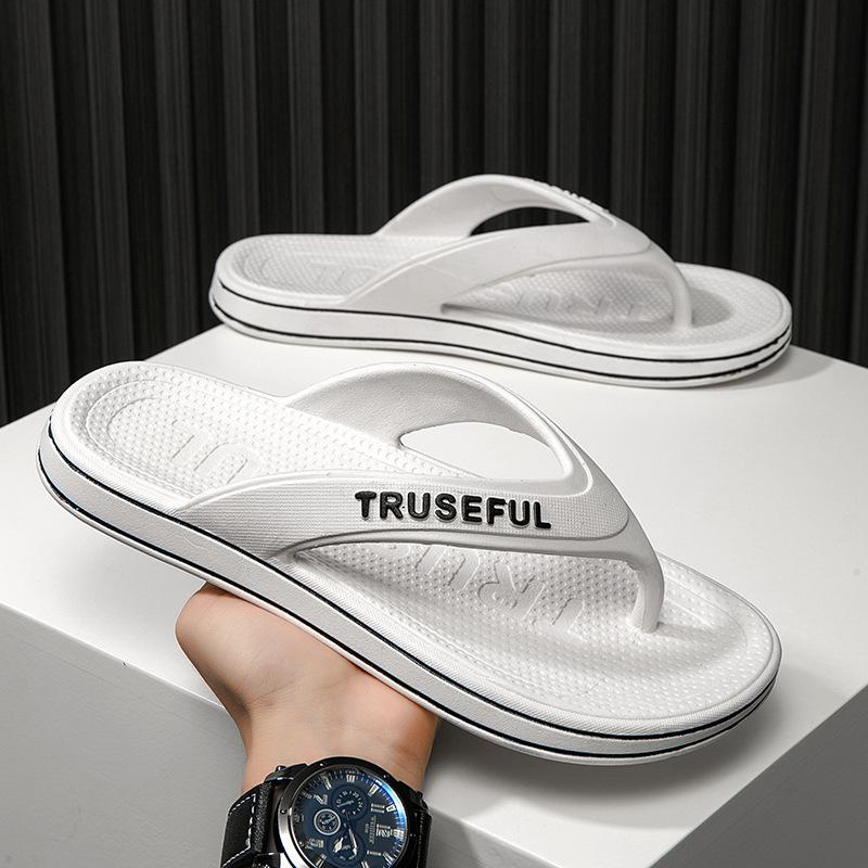 Новые простые шлепанцы мужские нескользящие повседневные кусачки для ног мужские пляжные модные крутые тапочки