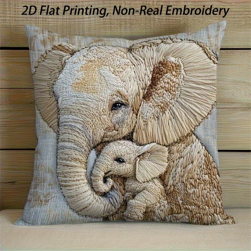 Square Pillow Cover With Zipper Closure, Machine Washable - Perfect For Independence Day Sofa Decor, Living Room, Bedroom, Dorm