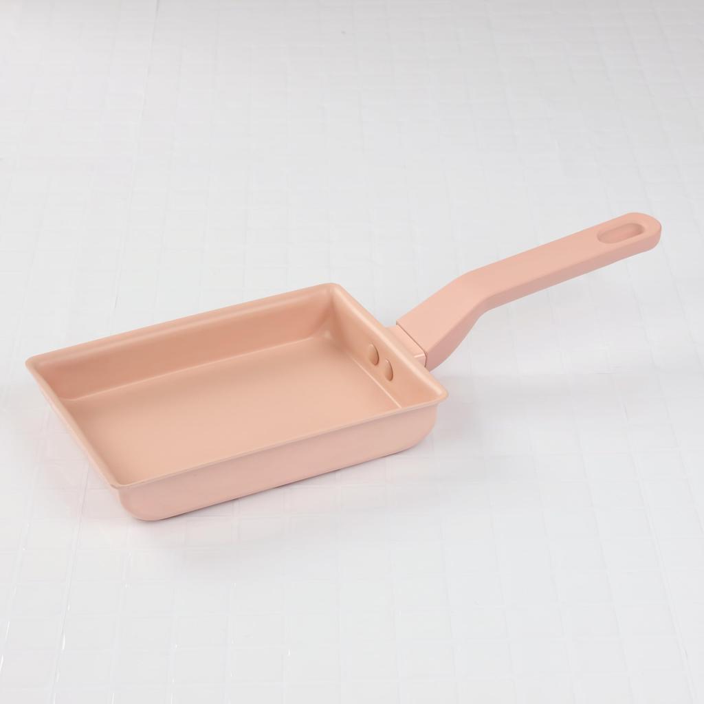 Pearl Metal Тамагояки 13 x 18 IH Фторопластовый Розовый (Японский омлет) Сковорода, см, Совместимая, Покрытие, HC-729