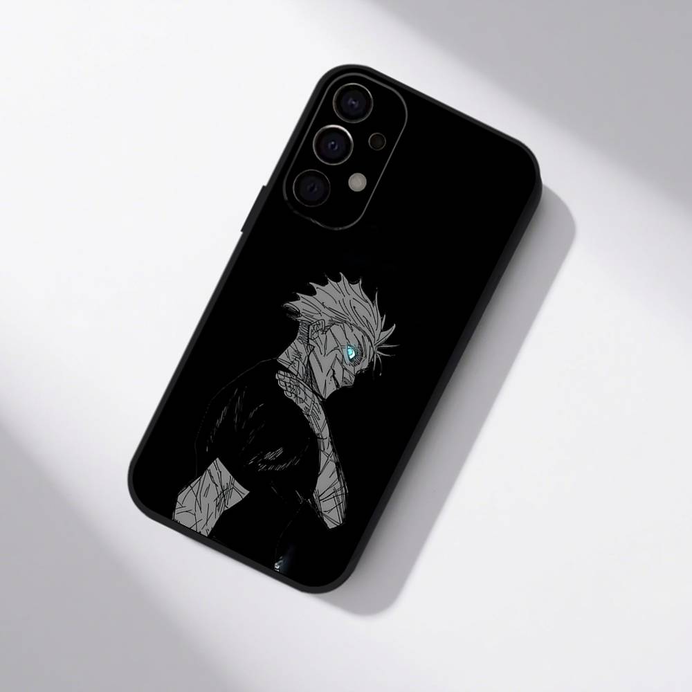 Чехол для телефона с аниме Годжо С-Сатору для Samsung S25,S24,S21,S22,S23,S30,Ultra,S20,Plus,Fe,Lite,5G Черный