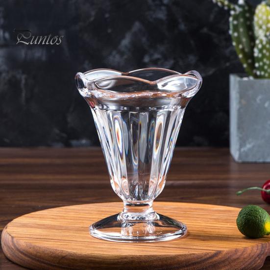 Летние стаканчики для мороженого, прозрачные толстые десертные миски для мороженого, фруктового пудинга, молочных коктейлей, многоразовые закуски, контейнер для приправ для домашней вечеринки