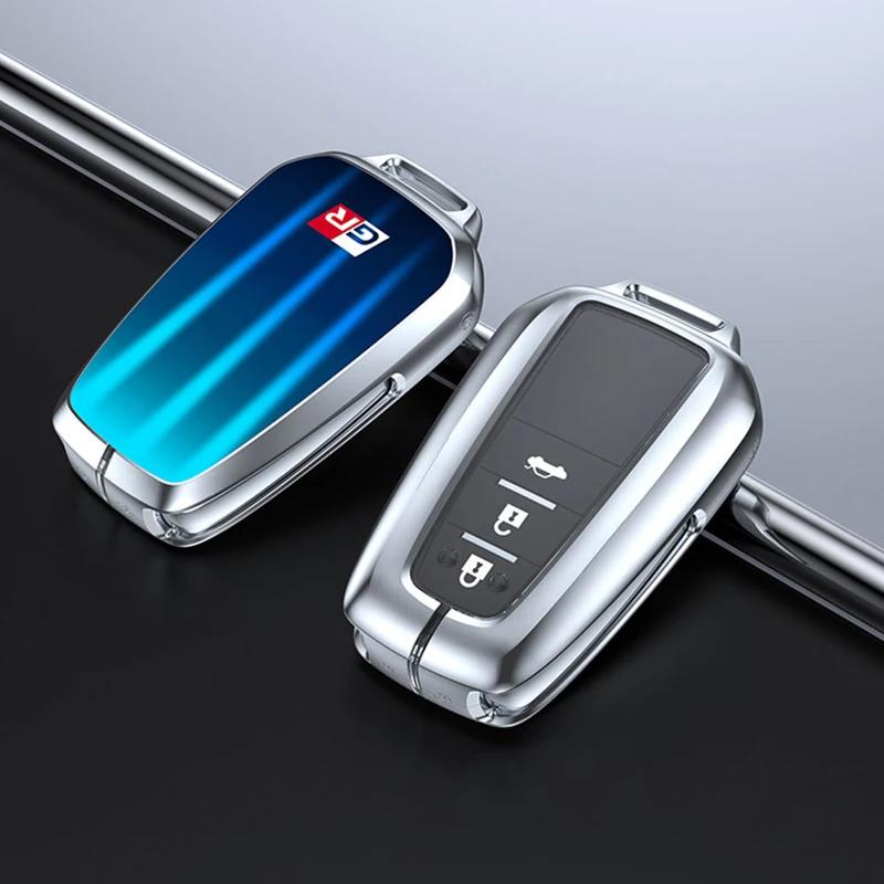Автомобильный металлический сплав, дистанционный чехол для ключей для GR Sport Gazoo Racing C-HR RAV4 Mirai Avensis Prado, автоаксессуары, Стайлинг