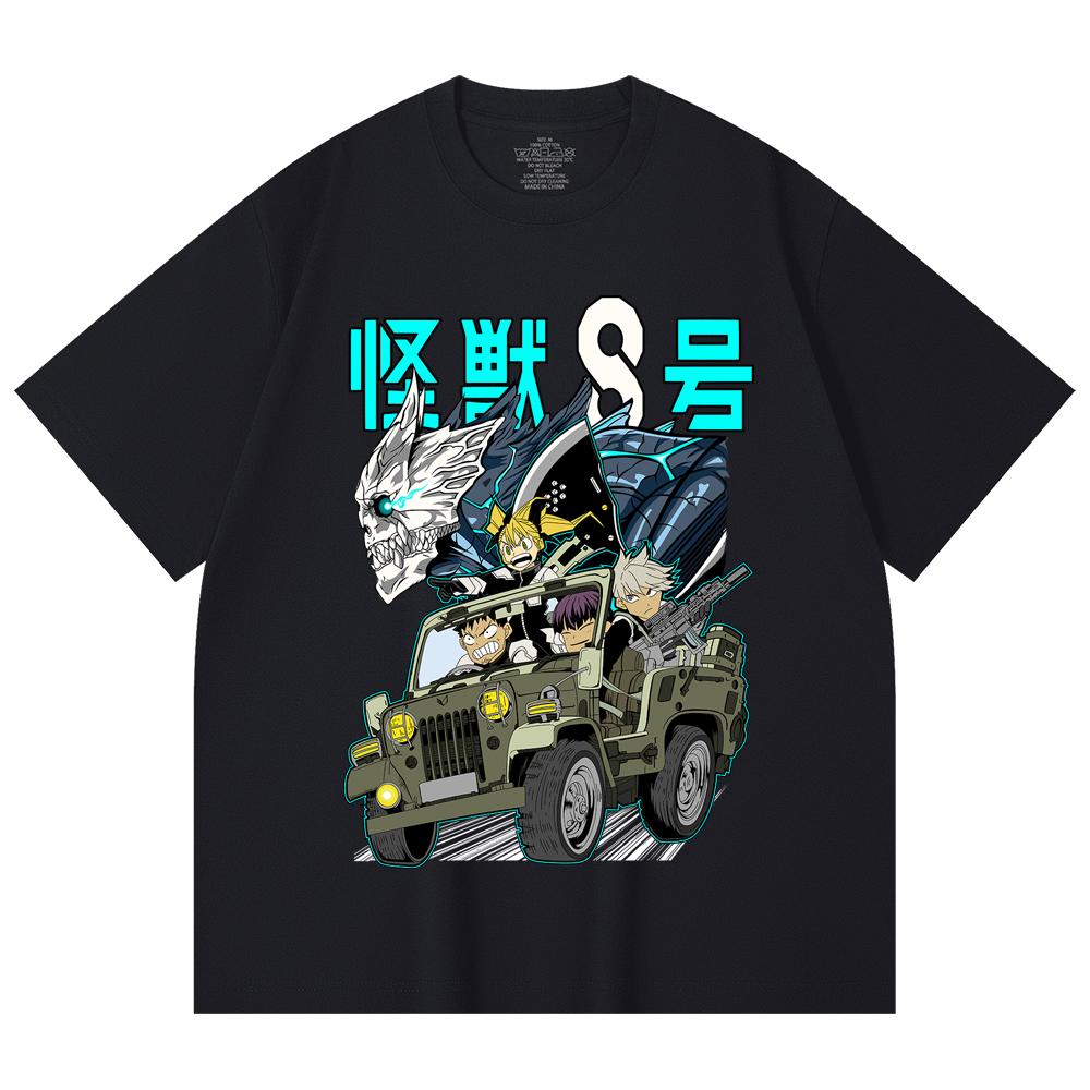 230 Gsm 100% Cotton Kaiju No 8 V18 Print Unisex Heavy Cotton T Shirt