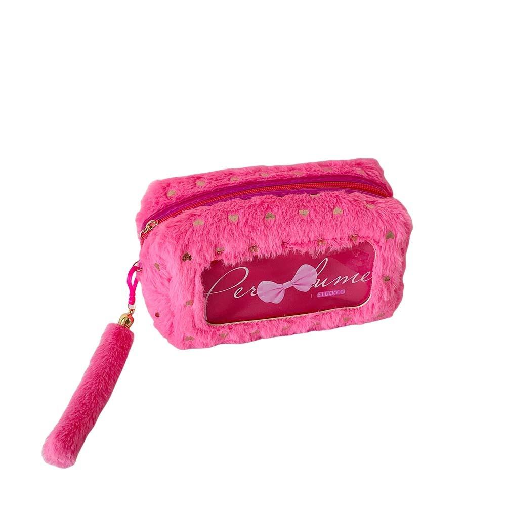 Plush PVC Y2K Bow Stationery Bag Desktop Storage Bow Pencil Pouch Korean Style Pencil Case  Student