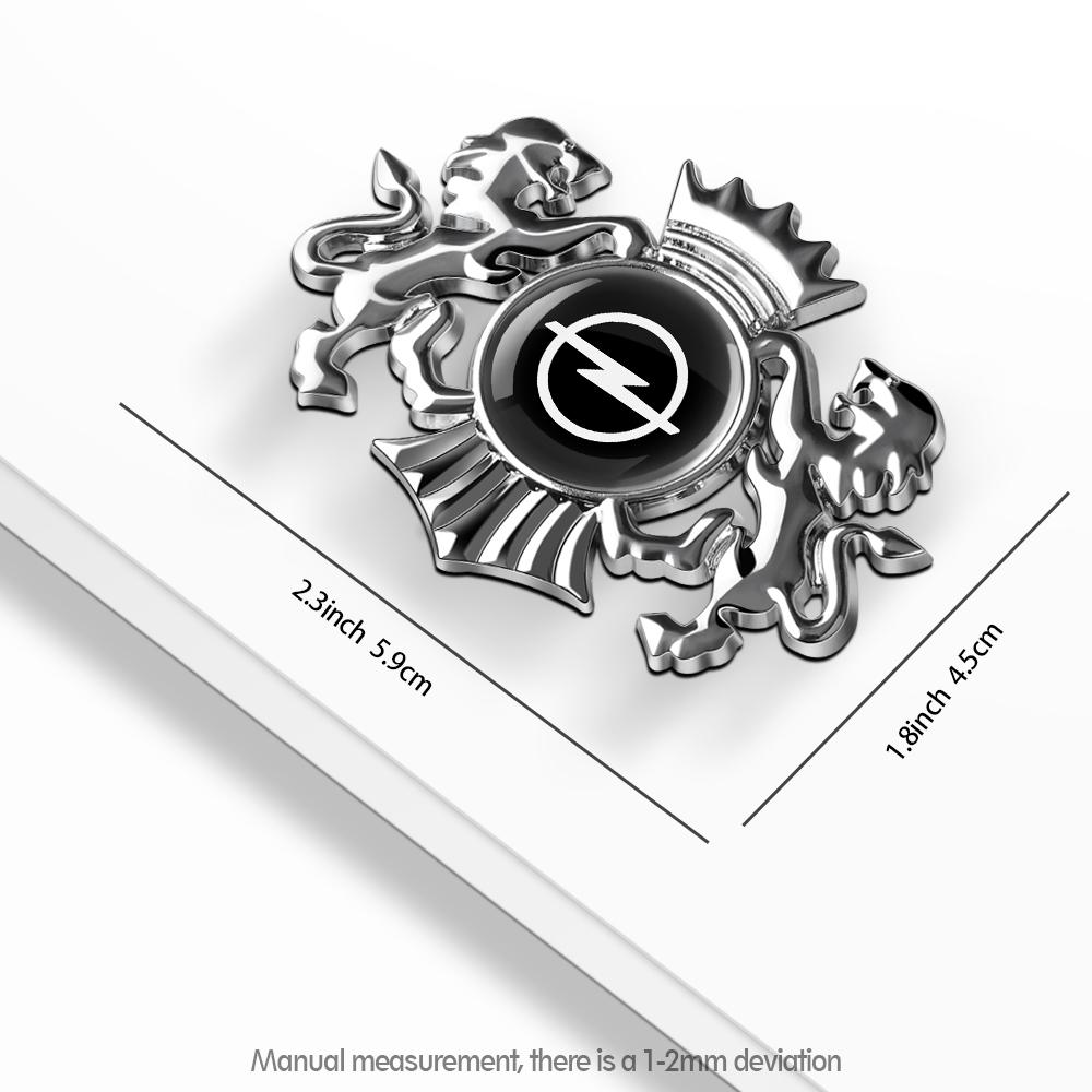 AAHI1 1Pcs 3D Metal Lion Crown Emblem Car Body Side Window Stickers For Opel OPC Astra G H J K Insignia Corsa Mokka Vectra Accessories