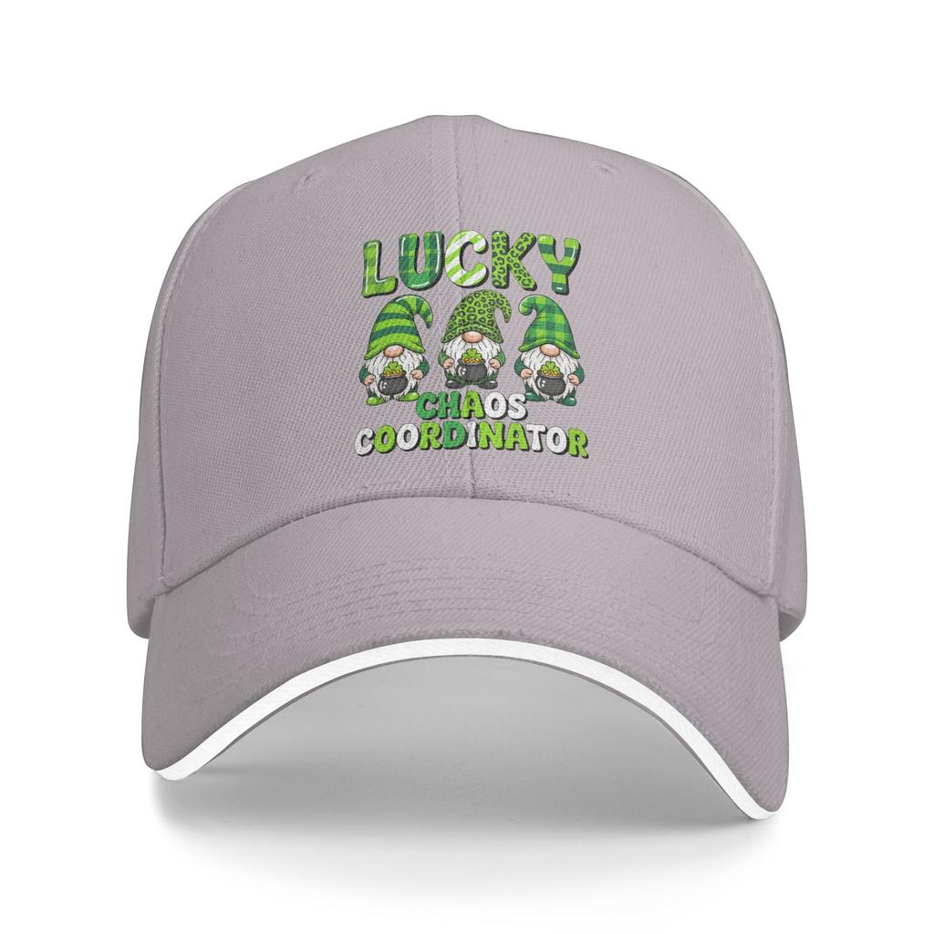 St Patrick's Day Lucky Shamrock Leopard Gnomes Irish Baseball Cap Hip Hop Hats Spring Couple Women Hunting Camping Baseball Caps