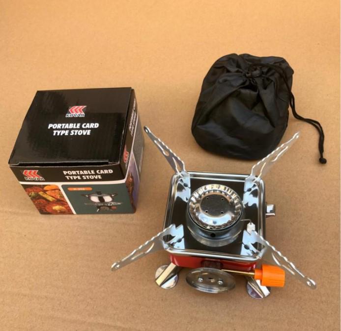 Портативная складная мини-газовая плита - компактная походная печь для пикников