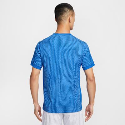 Nike Мужские футболки Королевский синий Круглый вырез Умеренный Прямой крой