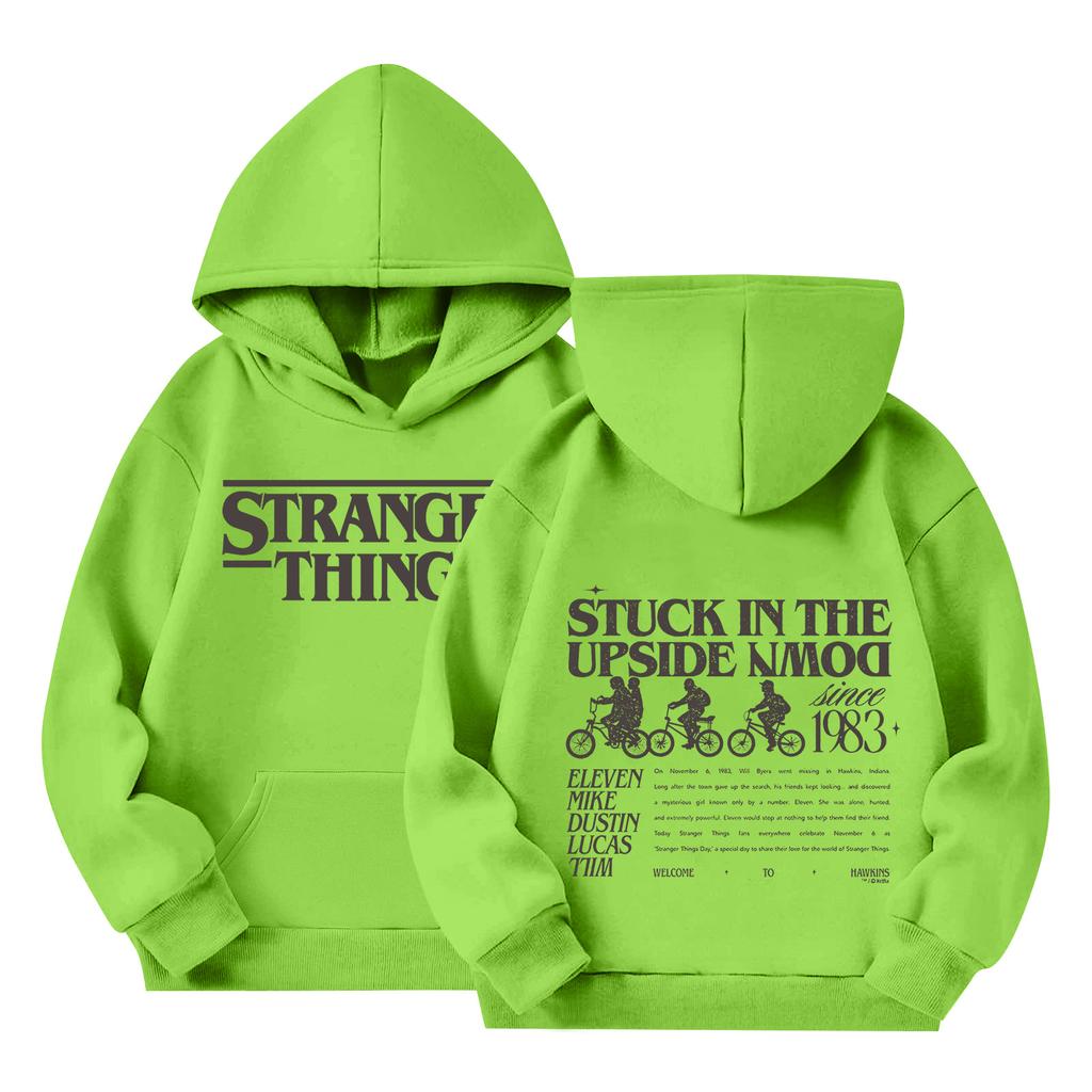 Детский пуловер с длинным рукавом, свободного кроя, с принтом букв, капюшоном на шнурке