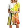 Fruit And Vegetables 3D Printed Dresses For Summer Fashion Women Clothing Oversized Short Sleeve Loose Casual Mini Dress