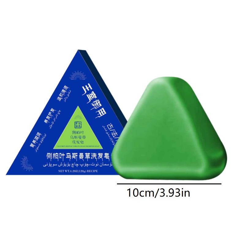 Мыло ручной работы 120 г с травой Усмана эффективно очищает кожу головы, укрепляет корни волос, уменьшает выпадение волос, растительное мыло