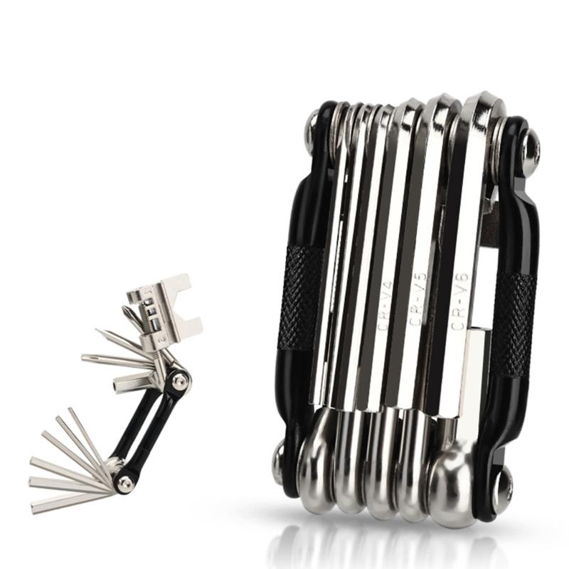 Мультитул для обслуживания велосипедов Инструмент для ремонта велосипедов Гаечный ключ 16 в 1 Многофункциональный Инструмент для обслуживания велосипедов