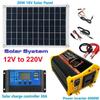 110/220V Solar Power System 20W Solar Panel Battery Charge 30A Controller 6000W Inverter Modified Sine Wave Power Generation Kit