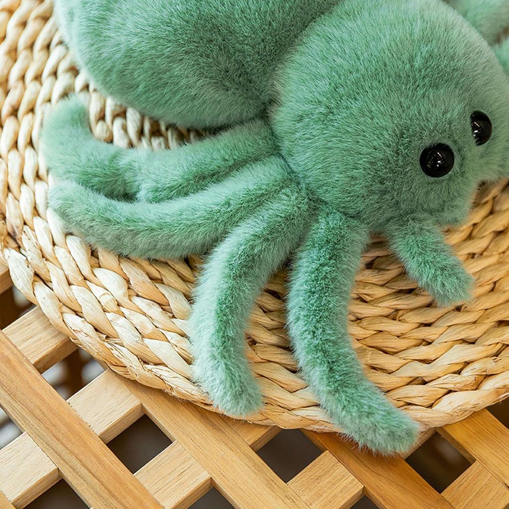 Red Tailed Spider Plush Toy Spider Throw Pillow Halloween Plush Doll Children's Gift Halloween Doll Gift