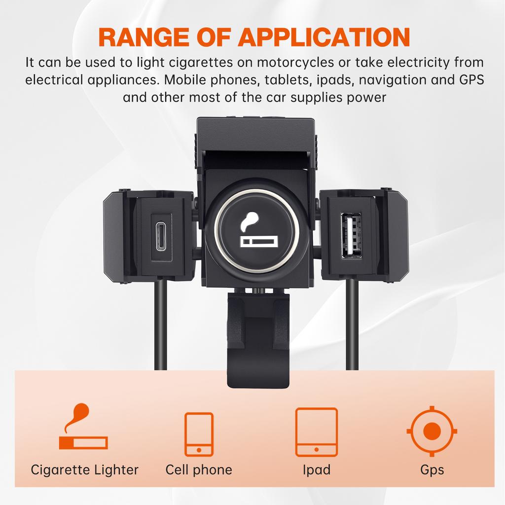 PD QC3.0 USB зарядное устройство для мотоцикла Type C быстрое зарядное гнездо крепление на руль адаптер питания для велосипеда мото