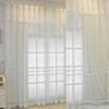 Lace Jacquard Embroidered Curtains, Ready-Made Sand Curtains, Perfect for Living Room, Balcony, Study, Bedroom, Home Office, Dining Room