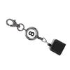 Portable Black Retractable Billiards Snooker Pool Cue Chalk Holder Drawing Key Ring
