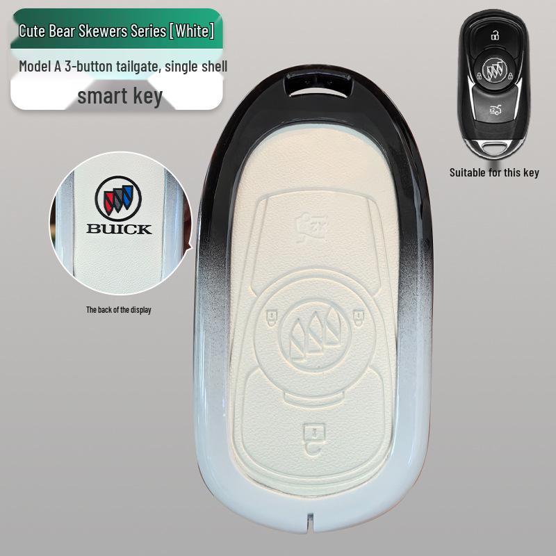 Light Blue Key Cover for Buick Models: Excelle, Encore, GL8, Verano, GL6, Regal, LaCrosse - Designed for Women