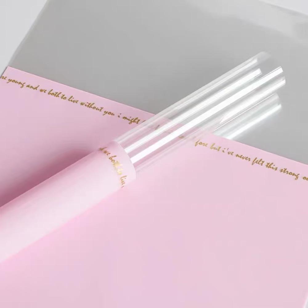 20 Pieces Waterproof Single Flower Wrapping Bags Transparent Bouquet Packaging Bag Valentine's Day