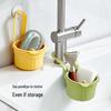 Подвесная корзина для слива раковины: Многофункциональный органайзер для кухонного смесителя для фильтрации остатков и мытья овощей.