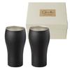 Pair Tumbler Cup Stainless Steel Beer Cup Vacuum Insulated 350ml Black Birthday Gift Set [Dolce Duo] (Boxed) Thermal/Cold AM-1687