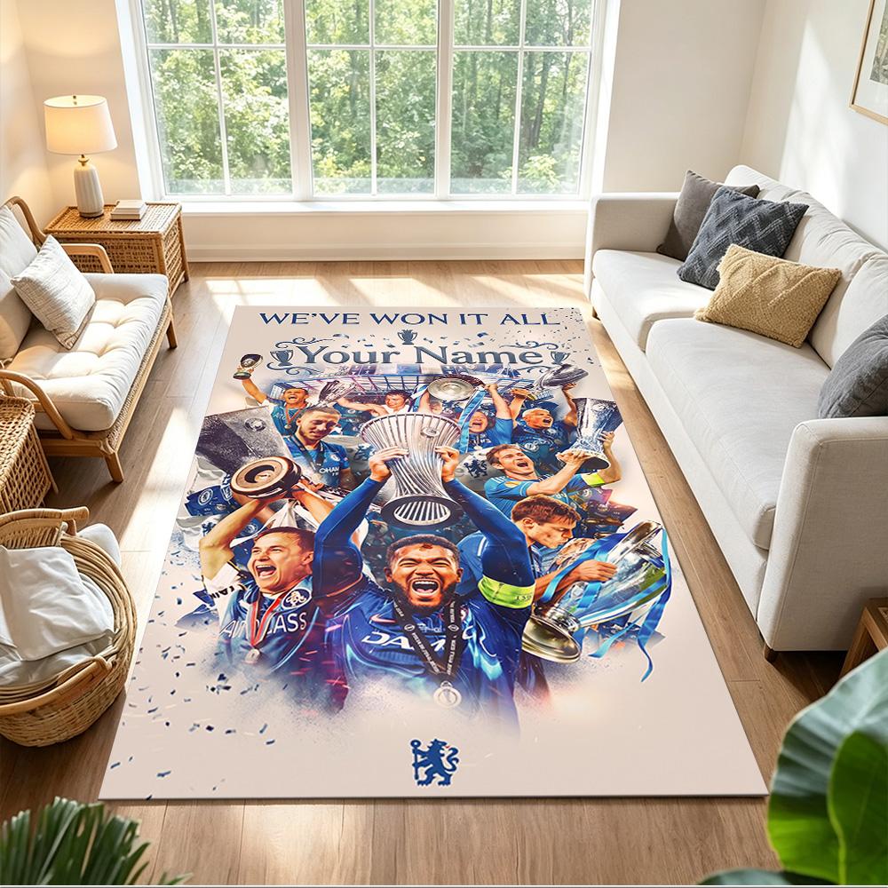 Chelsea Fc Football Player Customized Name Floor Mat Design for Hallway Dormitory Study room Foyer Anti-slip Rug Office home decor