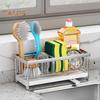 Органайзер для губки для посуды, съемный многофункциональный компактный практичный держатель для кухонной раковины, держатель для губки, бытовые принадлежности