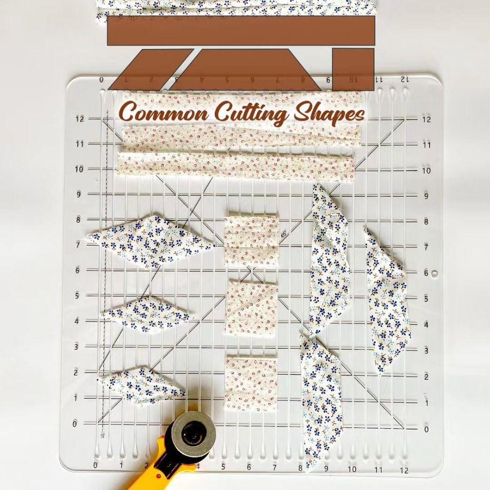 Cutting Assistant 5-in-1 Quilting Ruler Clear Fabric Cutting Ruler Arts Crafts Supplies