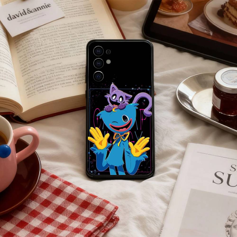 Чехол для телефона H-Huggy W-Wuggy из игры Хоррор для Samsung S 25,24,23,22,30,21,10,9,Ultra,Plus,Lite,FE,4,5 G Мягкий Черный Чехол
