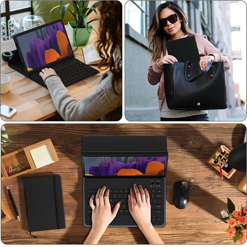Чехол для Samsung Galaxy Tab A9 Plus 11 A8 10.5 Съемная клавиатура Galaxy Tab S10 S9 FE 10.9 S7 S8 11 FE Plus 12.4 S6 Lite 10.4
