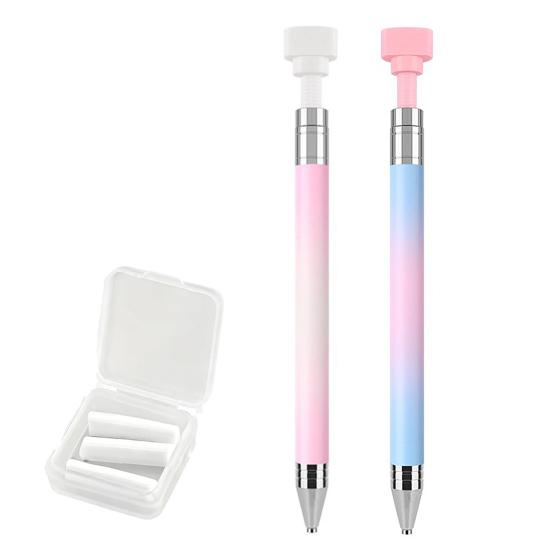 Refillable Wax Pen Automatic Diamond Art Pen Diamond Placement Pen with Wax Refill for Rhinestones DIY Crafts Nail Art