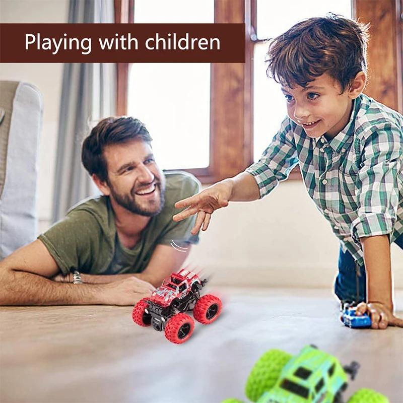 Игрушечный автомобиль Monster Truck, полноприводный автомобиль, трюк-самосвал, инерционная машина, игрушечный динозавр, отступить, детская игрушка, подарок для мальчиков и девочек