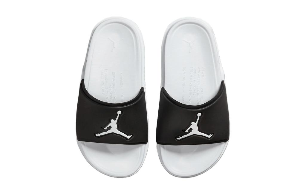 Jordan Шлепанцы Jumpman Черно-белые Детские FQ1597-010