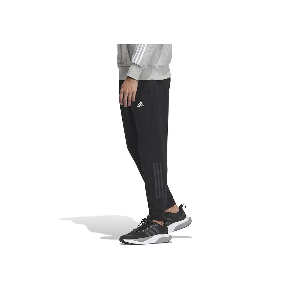 adidas Yysports Mh Тонкие трикотажные спортивные брюки с завязками и манжетами на щиколотках мужские низы черного цвета IQ1385