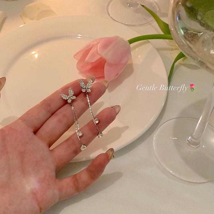 Серьги-бантики с кисточками в корейском стиле класса люкс — элегантный длинный дизайн для женщин