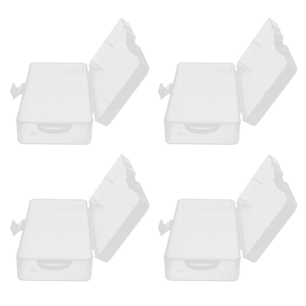 Прозрачный ящик для хранения, прозрачный пластиковый контейнер с откидной крышкой для мелких предметов, бусины для поделок