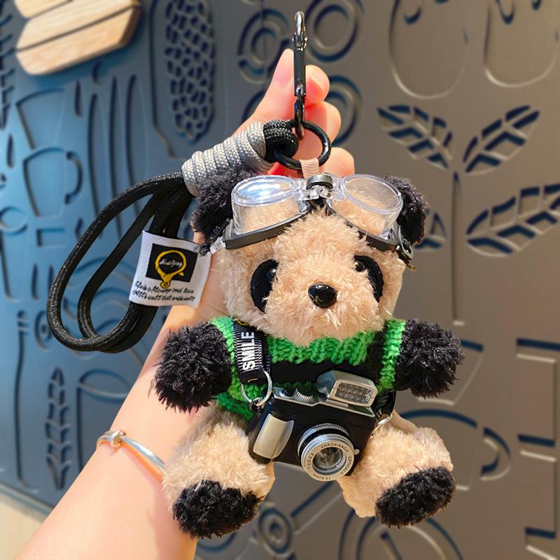 Cartoon Curly Teddy Bear Bag Pendant Creative Mobile Phone Case Accessories Accessories Doll Doll Bag Charm