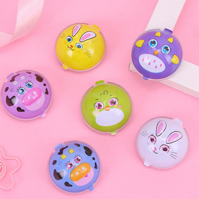 Chick Rabbit Cartoon Plastic Semi Circle Mini Animal Car Toy Parent Child Play