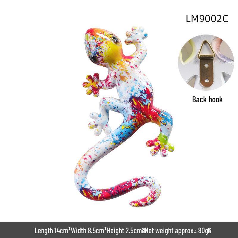 Американское художественное настенное искусство с гекконом: Декоративная подвеска из смолы в виде рептилии