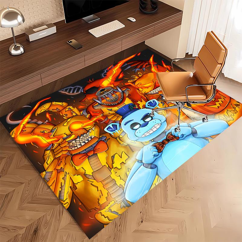 1pc Five Nights at Freddy's2 Print Area Rug - Soft, Washable Non-Slip Indoor Mat, Living Room, Home Office Decorative Rug,Office Decorative