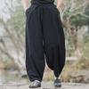 Men's Retro Loose-Fit Linen Pants - Spring/Summer Wide-Leg Tang Suit Style