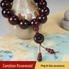 Men's High-Density African Small-Leaf Red Sandalwood Buddhist Prayer Beads Bracelet - Craft Jewelry, Wenwan Rosary, and Plaything Accessory