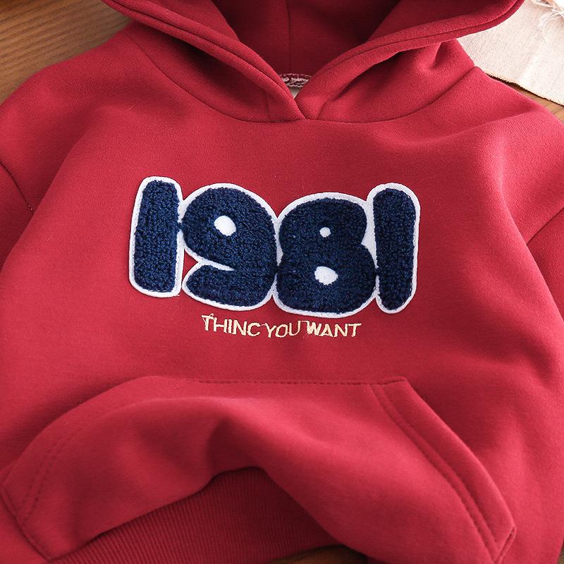 Детские толстовки, универсальный, простой, милый, повседневный, плюшевый пуловер