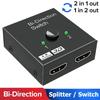 Направленный переключатель-разветвитель HDMI 2.0 1x2 2x1 Адаптер-конвертер для видео 4K, PS4 Pro, ТВ-приставки, переключатель