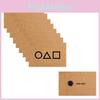 Iconic Squid Game Invitation Cards Set For Fans With Square Triangle Circle Symbols