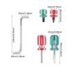 PENGGONG Double Head Offset Screwdriver Z Shaped Magnetic Mini Slotted Screwdriver Phillips