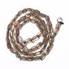 Natural Smoky Quartz Gemstone Fancy Tube Smooth Beads Necklace 17" UB-3556 UB-3556