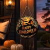 Autumn Porch Wall Decoration Halloween Witch Hanging Sign, 8" Round Wooden Door Forest Rustic Holiday Plaque Witches Sign for Home Front Seasonal Art