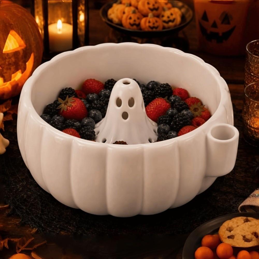 Dynamic Vortex Halloween Pumpkin Berry Swirl Bowl 3D Printed Fruit Cleaning Bowl Home Kitchen