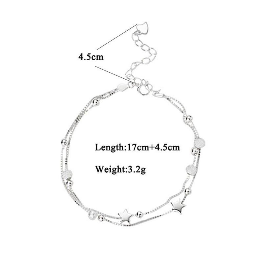 Модный браслет-подвеска серебряного цвета со звездами и; Браслет из бисера, регулируемый браслет-подвеска для женщин, подарок для свадебной вечеринки
